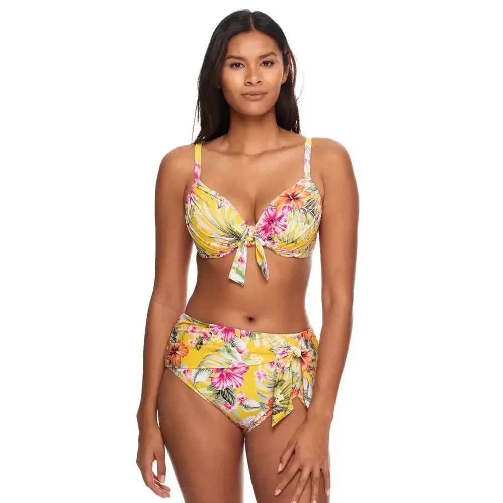Bleu Rod Beattie Paradiso High Waist Draped Side Tie Bikini Bottom 10 NWT
